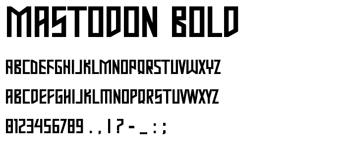 Mastodon Bold font